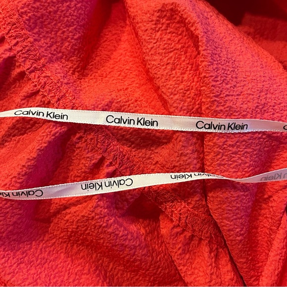 Calvin Klein women’s size 10 beautiful coral Maxi Dress with pockets & tiers - Picture 9 of 11